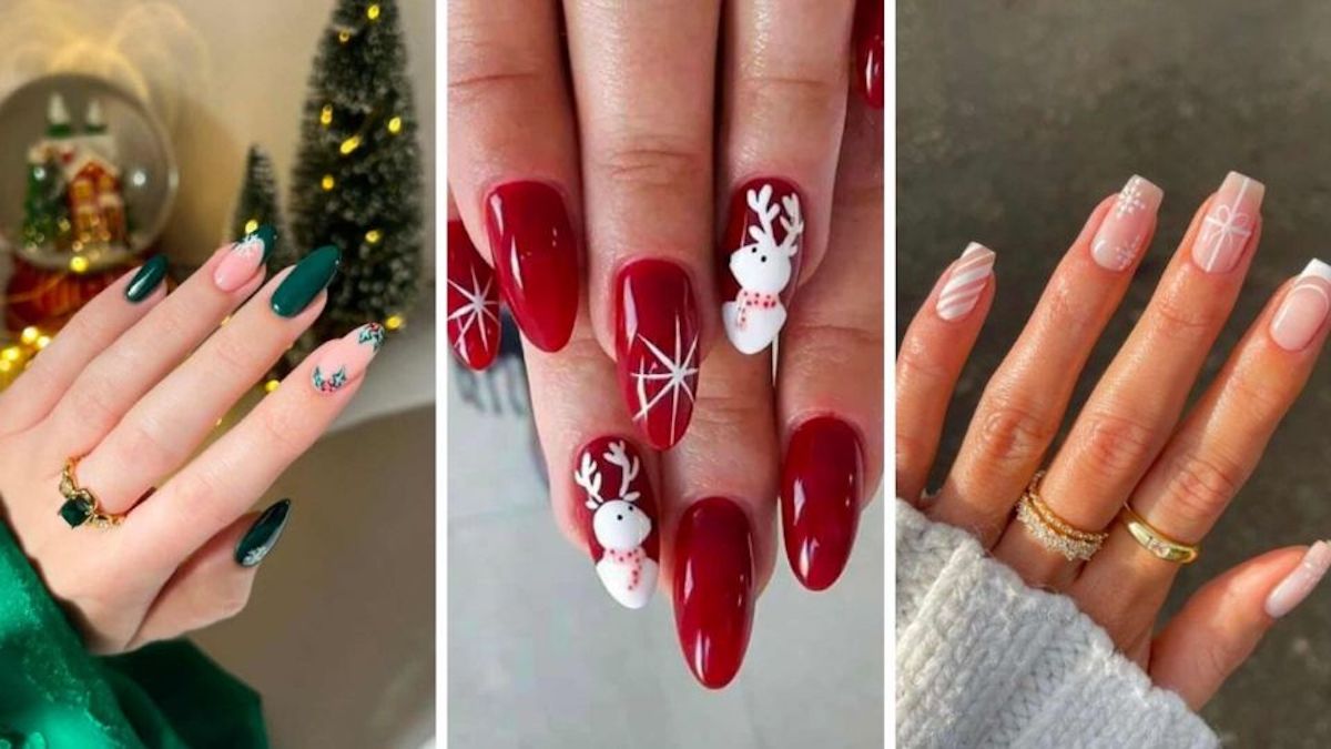 6 designs d'ongles en acrylique de Noël à tester pour les fêtes !