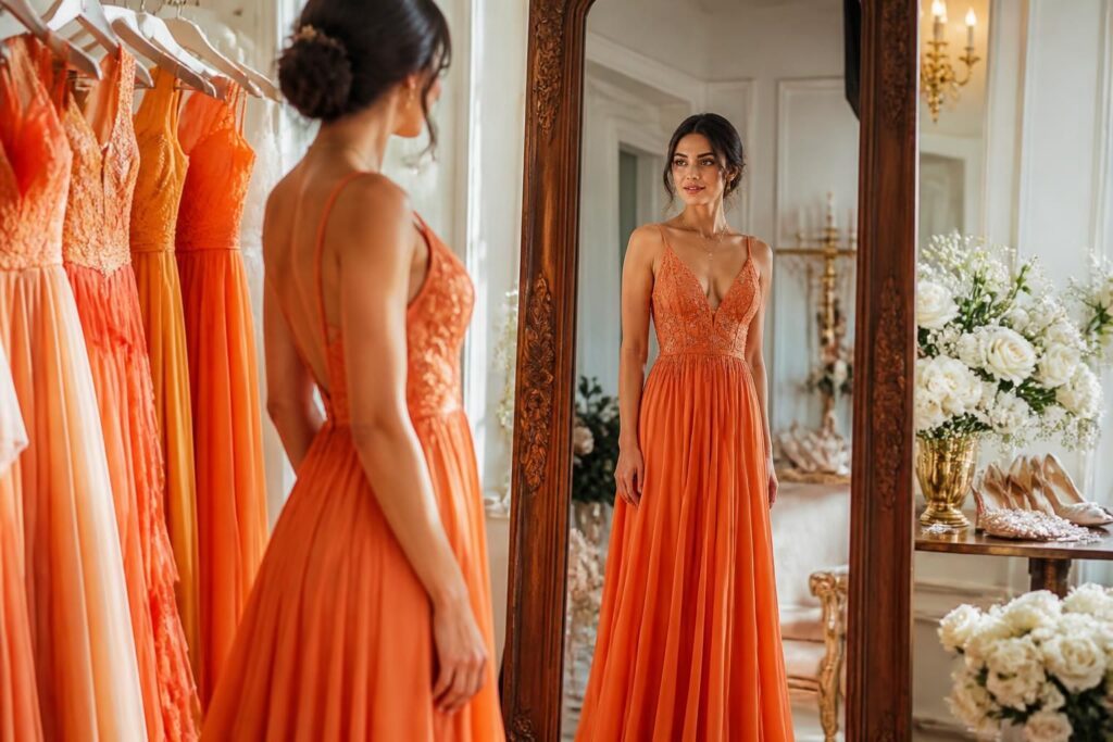 découvrez nos conseils essentiels pour choisir la robe orange parfaite pour un mariage et briller lors de cette occasion spéciale.