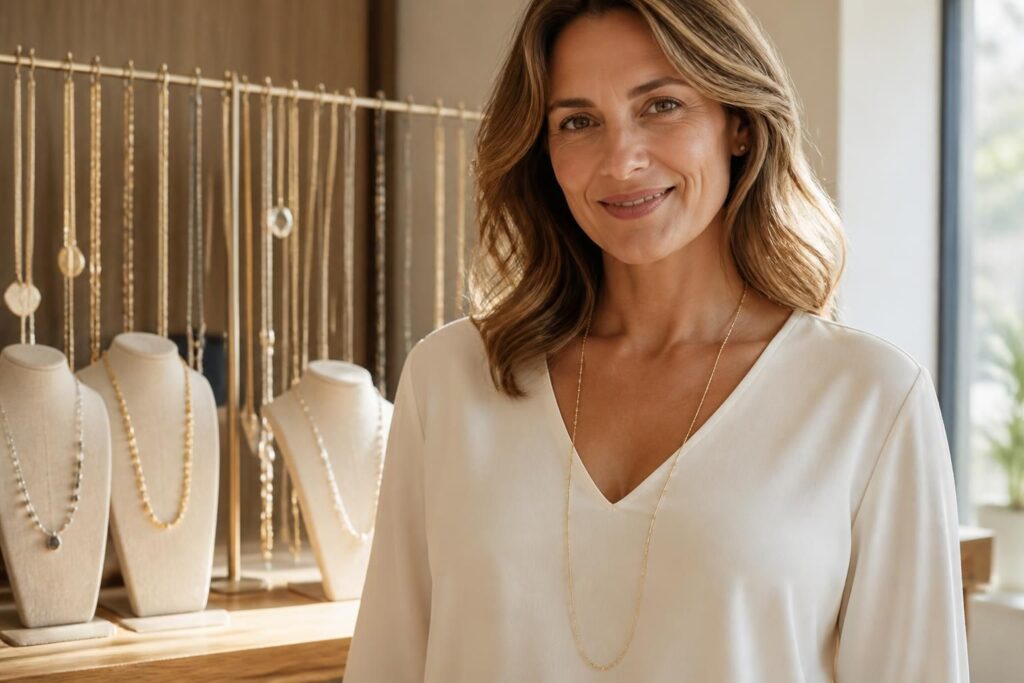 découvrez nos conseils pour choisir le collier long parfait qui sublimera votre style et mettra en valeur votre tenue avec élégance.