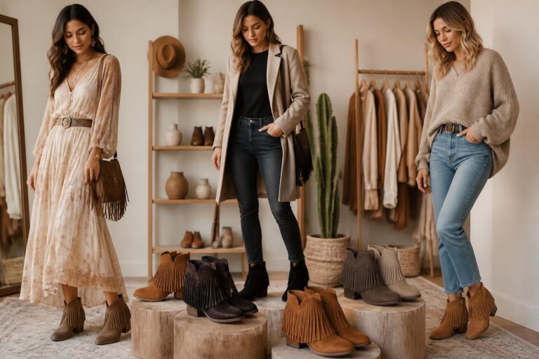 découvrez nos conseils pour choisir les bottines à frange parfaites qui sublimeront votre style et s'adapteront à toutes vos tenues.