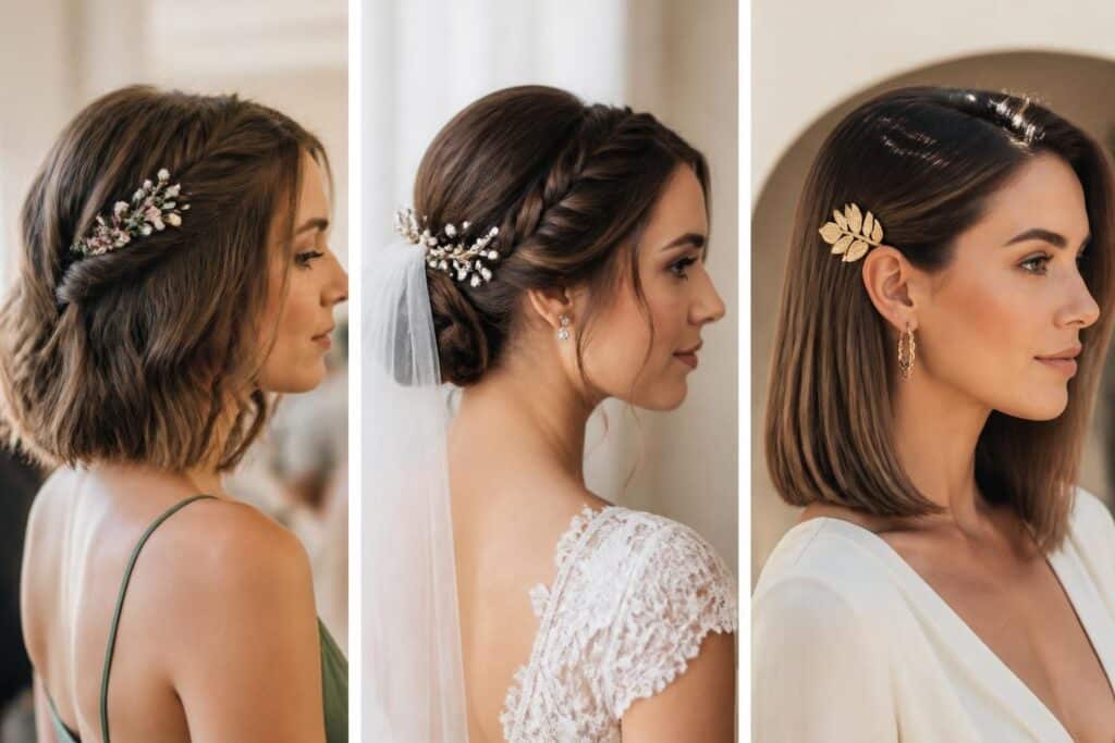 découvrez des idées de coiffures de mariage élégantes pour cheveux au carré, adaptées aux invitées, mariées et aux carrés longs, pour un look parfait le jour j.