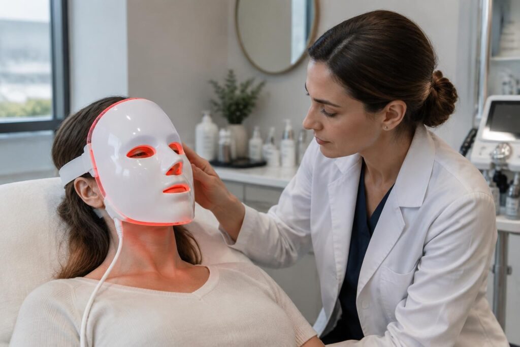 masque led visage : découvrez ce qu’en disent les dermatologues, ses bénéfices possibles, ses limites et les précautions à connaître.